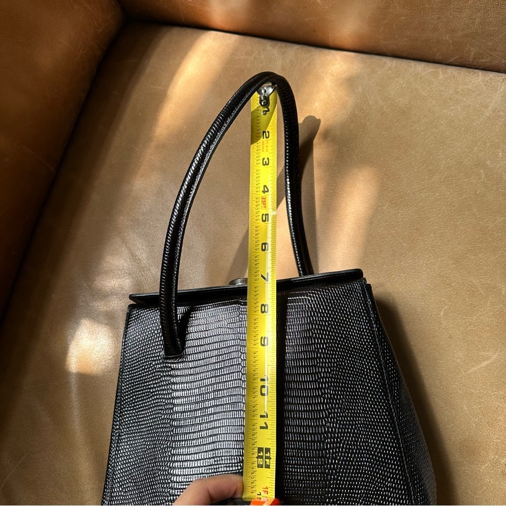 Little Liffner MADAME MADEMOISELLE black Lizard LEATHER SMALL MINI BAG PURSE - Picture 14 of 14